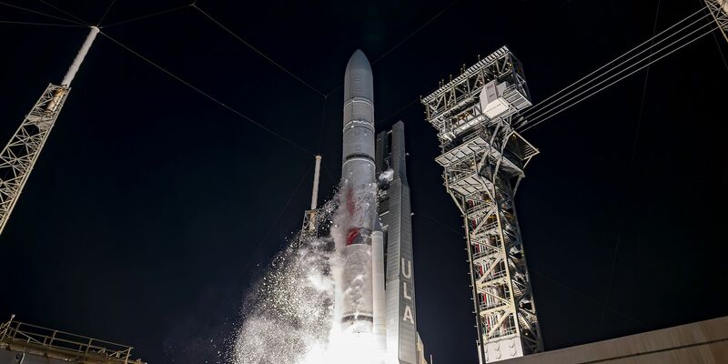 Start der ULA Vulcan VC2S-Rakete für die Peregrine Mission One (PM1) in Cape Canaveral. - Foto: ---/ULA/PA Media/dpa