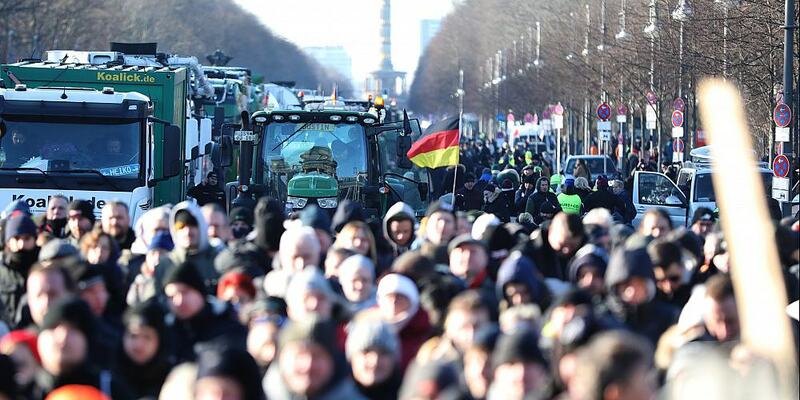 Bauernproteste am 08.01.2024 - Foto: über dts Nachrichtenagentur