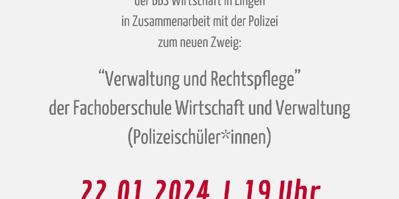 POL-EL: Lingen - Einladung zur Infoveranstaltung für den neuen Zweig für Polizeischüler an der BBS Lingen (Foto) - Foto: presseportal.de