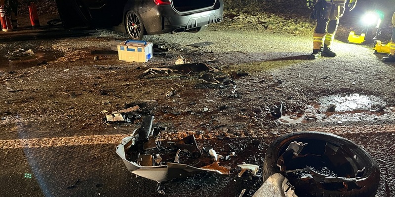 FW Menden: Schwerer Verkehrsunfall in Oberrödinghausen - Drohne verhindert Landung des Rettungshubschraubers - Foto: presseportal.de