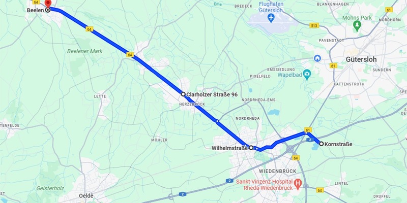 POL-GT: Traktoren-Demo in Münster - Streckenverlauf von Rheda-Wiedebrück bis zur Kreisgrenze - Foto: presseportal.de