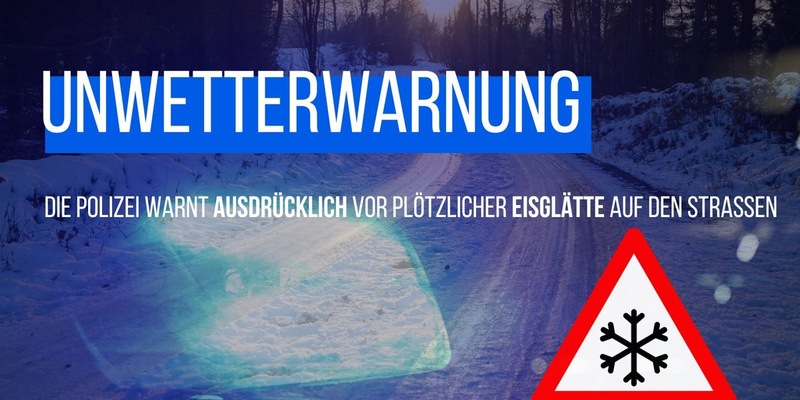 POL-PPTR: Unwetterwarnung: Die Polizei warnt vor Eisglätte und Schneefall - Foto: presseportal.de
