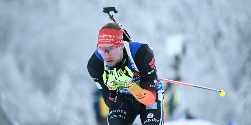 Kam beim Weltcup in Antholz auf Rang drei: Biathlet Johannes Kühn. - Foto: Sven Hoppe/dpa