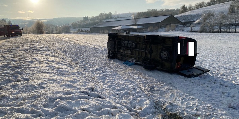 POL-PDKL: Transporter kommt von der Straße ab - Foto: presseportal.de