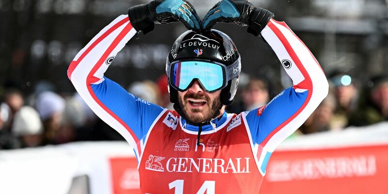 Cyprien Sarrazin hat die Abfahrt in Kitzbühel gewonnen. - Foto: Barbara Gindl/APA/dpa