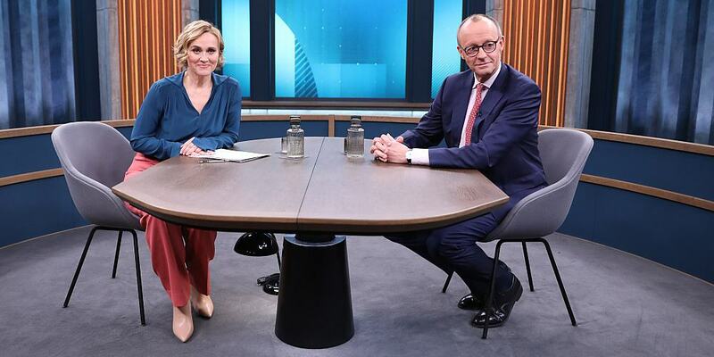 Caren Miosga und Friedrich Merz am 21.01.2024 - Foto: über dts Nachrichtenagentur