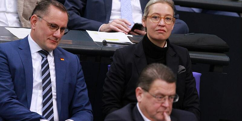 Tino Chrupalla, Alice Weidel, Stephan Brandner am 18.01.2024 - Foto: über dts Nachrichtenagentur