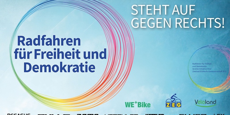 STEHT AUF GEGEN RECHTS! / Radfahren für Freiheit und Demokratie - Foto: presseportal.de