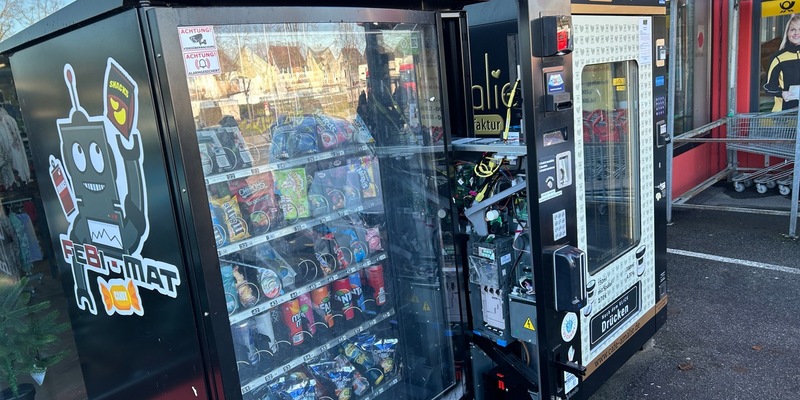 POL-PDLD: Rülzheim, Max Planck Straße, Milz-Baumarkt Nacht von Freitag, 26.01.2024 auf Samstag, 27.01.2024 Aufgebrochener Süßigkeitenautomat - Foto: presseportal.de