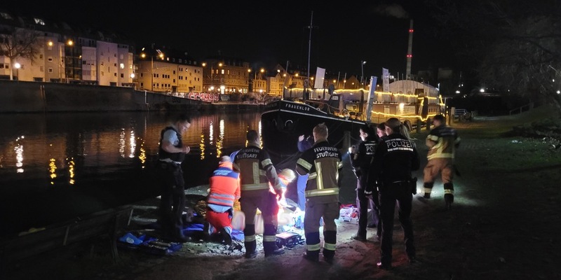 FW Stuttgart: Feuerwehr rettet Person aus dem Neckar - Foto: presseportal.de