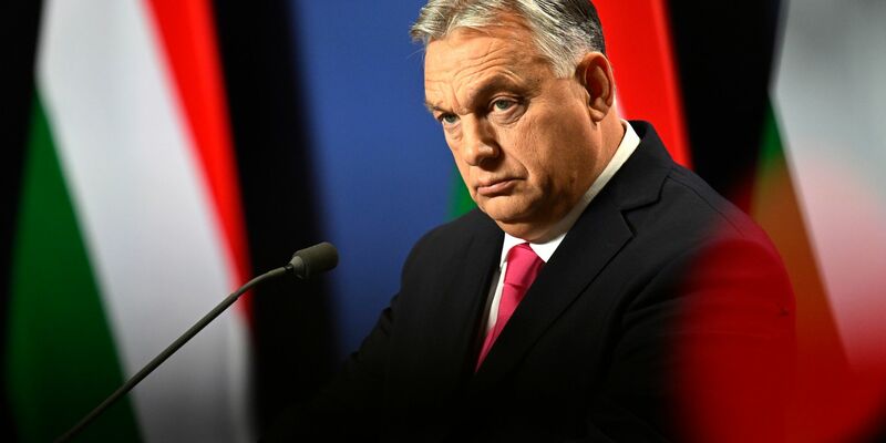 Ungarns Ministerpräsident Viktor Orban spricht in Budapest zu seinen Anhängern. - Foto: Denes Erdos/AP/dpa