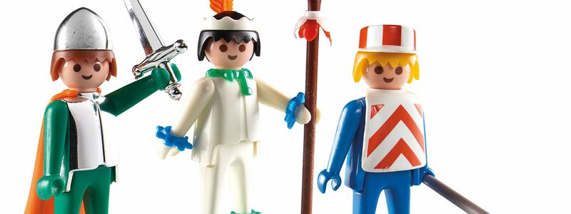 Einige der ersten Figuren, die von Playmobil hergestellt wurden. - Foto: Playmobil/dpa