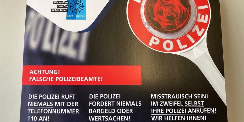 POL-WES: Kreis Wesel - Betrüger versuchten mehrfach vergeblich ihr Glück bei Senioren - Foto: presseportal.de