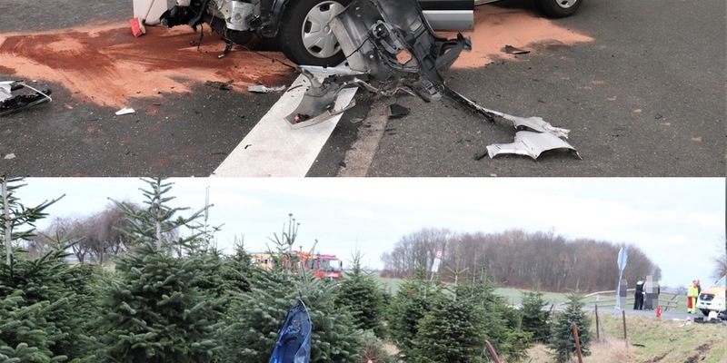 POL-PB: Vorfahrt missachtet - Schülerverkehr-Kleinbus gegen Pkw - Sieben teils schwer verletzte Insassen - Foto: presseportal.de