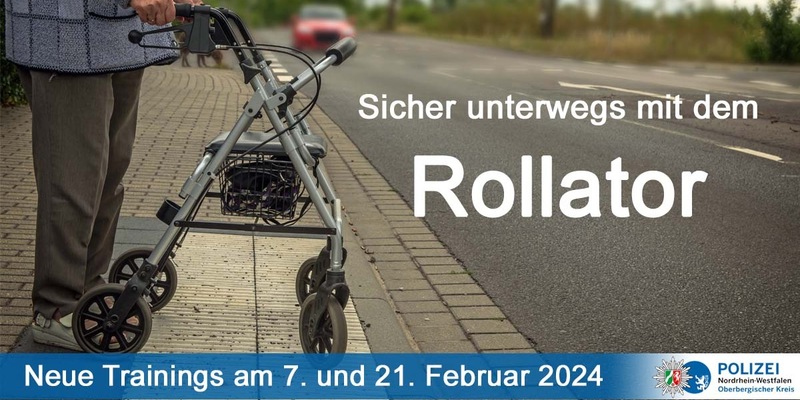 POL-GM: Sicher unterwegs mit dem Rollator - Polizei und Stadt Gummersbach bieten im Februar zwei Rollator-Trainings an - Foto: presseportal.de
