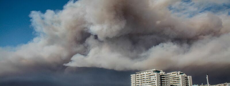 Rauchwolken hängen nach einem Großbrand in der Luft über Viña Del Mar. - Foto: Cristobal Basaure Araya/SOPA Images via ZUMA Press Wire/dpa