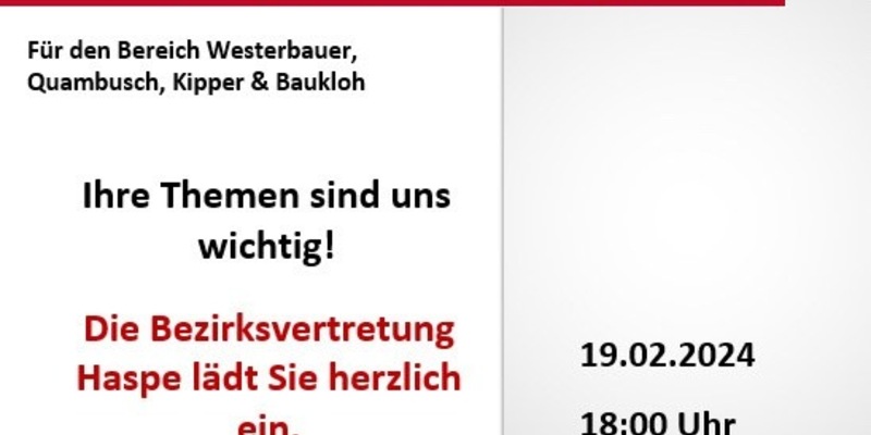 POL-HA: Haspe im Dialog - Leiter der Polizeiwache Haspe steht als Ansprechpartner bei Bürgerversammlung zur Verfügung - Foto: presseportal.de
