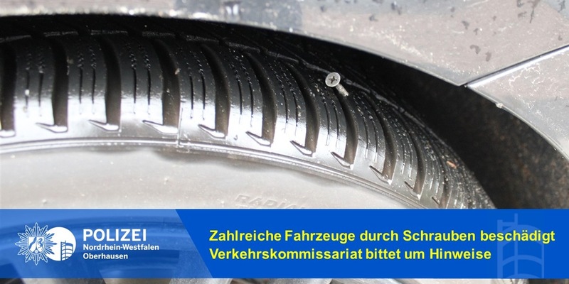 POL-OB: Zahlreiche Fahrzeuge durch Schrauben beschädigt - Verkehrskommissariat bittet um Hinweise - Foto: presseportal.de
