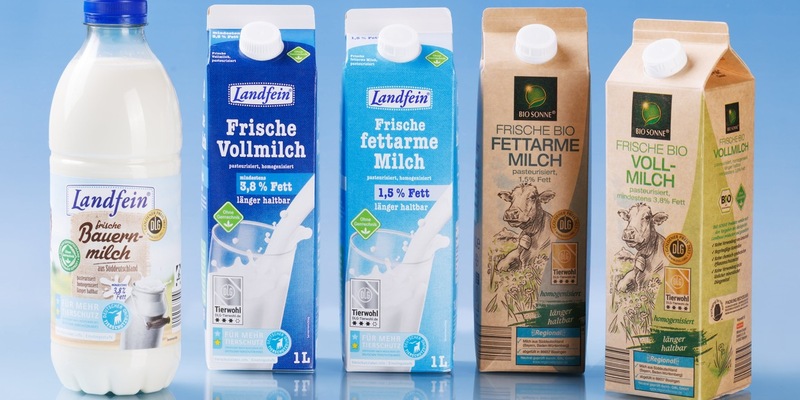 NORMA-Frischmilch zu 100 Prozent auf garantiert gute Tierhaltung umgestellt / LANDFEIN-Frischmilch durch Tierwohl-Zertifikate ausgezeichnet - Foto: presseportal.de