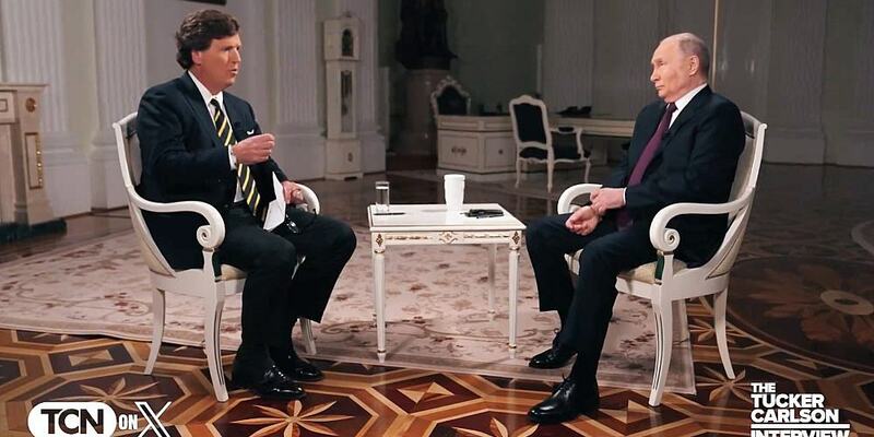 Tucker Carlson interviewt Wladimir Putin am 06.02.2024 - Foto: über dts Nachrichtenagentur