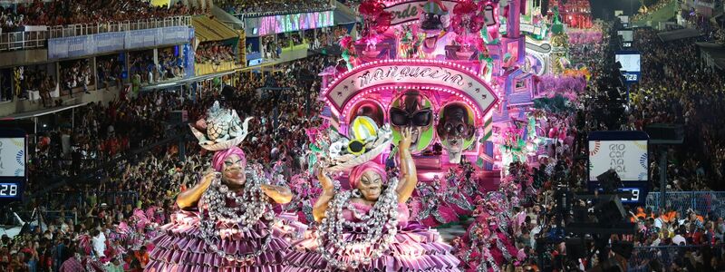 Mitglieder der Sambaschule Salgueiro beim Karnevalsumzug im Sambodrom in Rio. - Foto: Fernando Souza/dpa