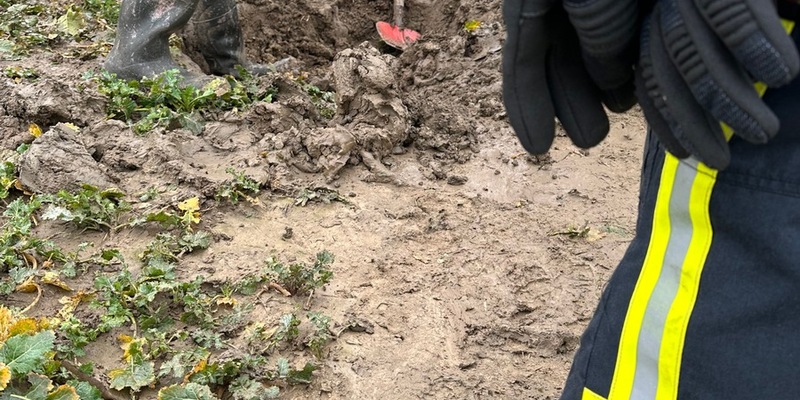 FW Horn-Bad Meinberg: Dackel Dasty steckt in Betonrohr - erfolgreiche Befreiung einen Tag vor seinem Geburtstag - Foto: presseportal.de