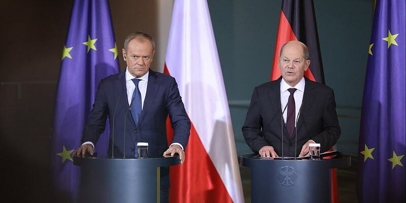 Donald Tusk und Olaf Scholz am 12.02.2024 - Foto: über dts Nachrichtenagentur