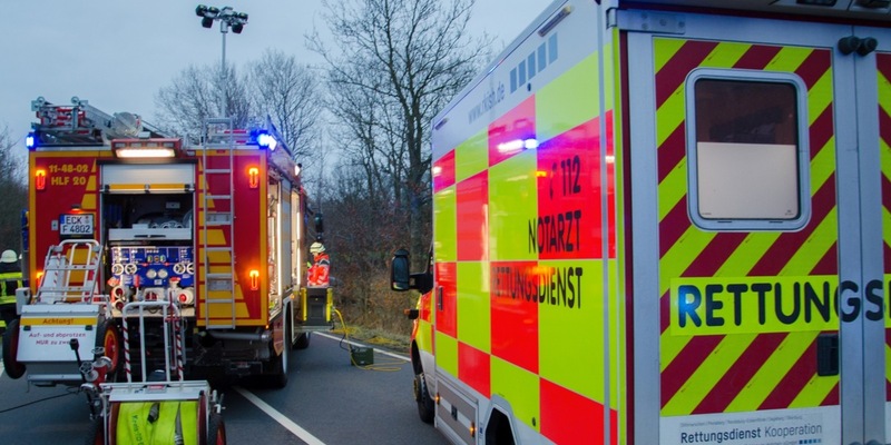 FW-RD: Frontalzusammenstoß auf der K57 bei Kochendorf - 2 schwerverletzte Personen und ein Toter - Foto: presseportal.de