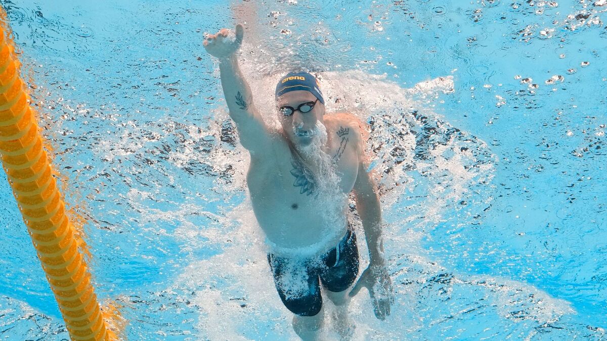 Schied über 800 Meter Freistil bereits im Vorlauf aus: Florian Wellbrock. - Foto: Lee Jin-man/AP