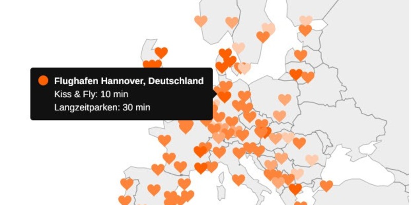 Love is in the air! ... doch falls ein Teil am Boden bleibt: An diesen Flughäfen verabschiedet man seine Liebsten am innigsten - Foto: presseportal.de