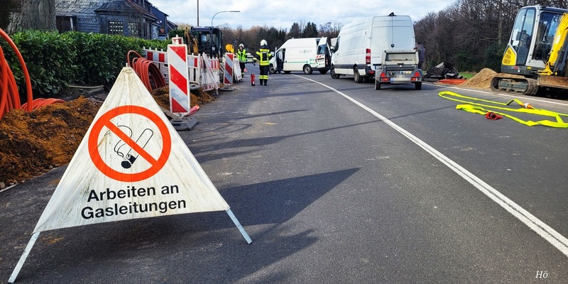 FW-EN: Gasaustritt an einer Baustelle - Foto: presseportal.de