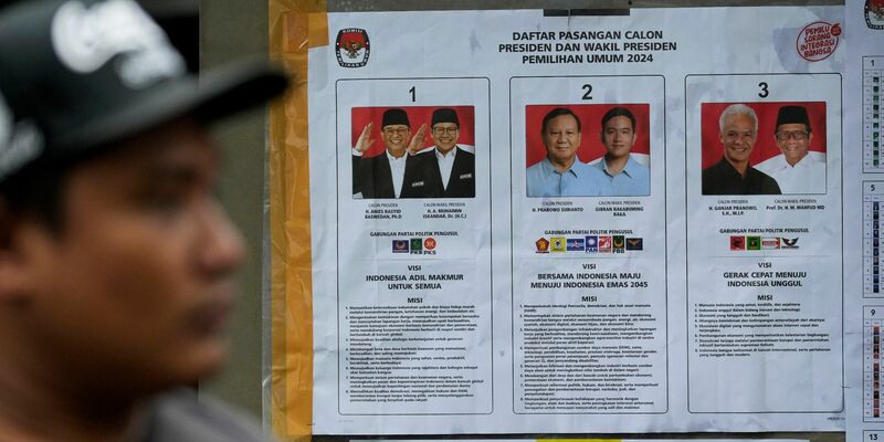 Als haushoher Favorit auf die Nachfolge des beliebten Präsidenten Joko Widodo, genannt Jokowi, gilt der frühere General Prabowo Subianto. - Foto: Dita Alangkara/AP/dpa