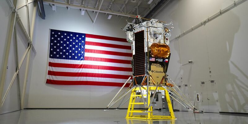 Der Mond-Lander «Nova-C» der US-Firma Intuitive Machines. - Foto: Nick Rios/Intuitive Machines/dpa