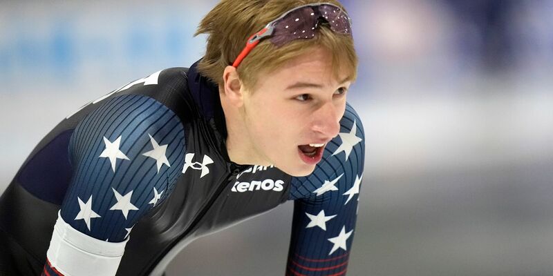 Eisschnelllauf-Sprinter Stolz verfehlte bei der WM den 500-Meter-Weltrekord nur knapp. - Foto: Rick Bowmer/AP/dpa