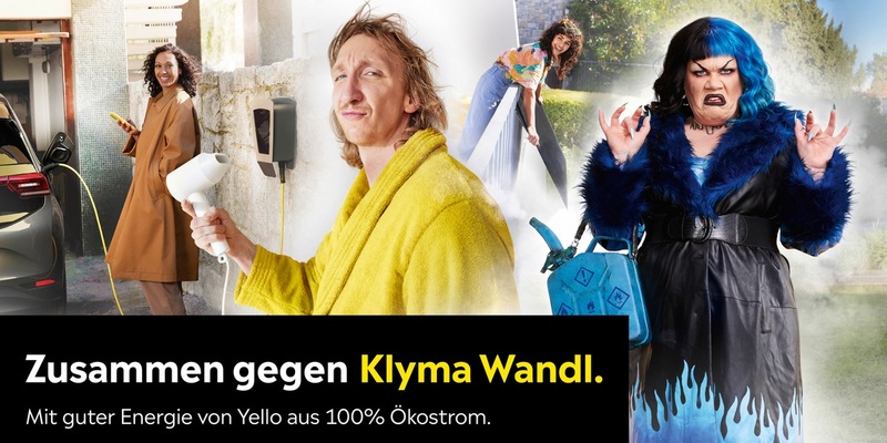 Yello gibt Klimawandel ein Gesicht / Ein neuer Werbeauftritt des Energieanbieters Yello bringt den personifizierten Klimawandel zur Weißglut - Foto: presseportal.de