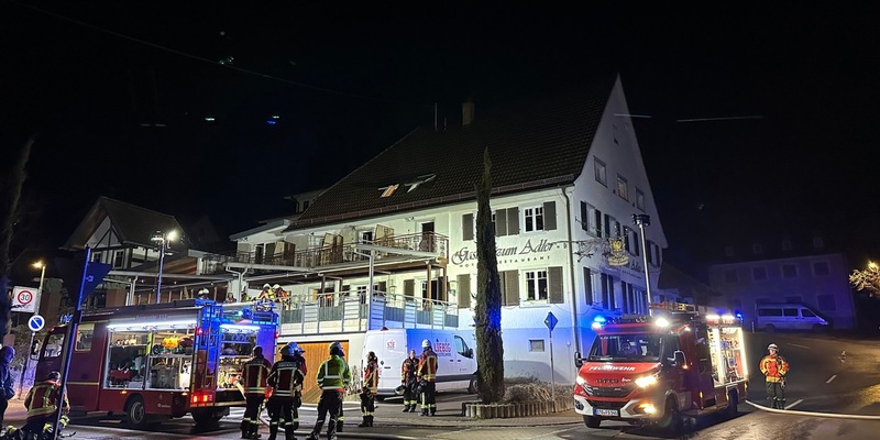 FW Stockach: Rauchentwicklung in einem Hotel - Foto: presseportal.de