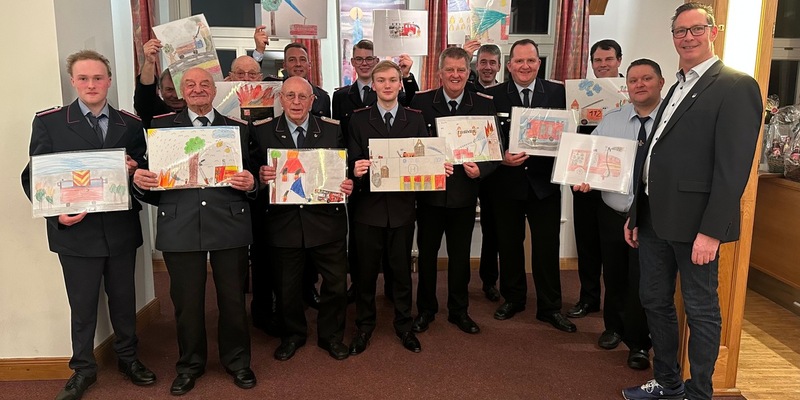 FW-OLL: Ein Ort dankt ihrer Feuerwehr: Grundschule Harpstedt malt Porträts für Einsatzkräfte - Foto: presseportal.de