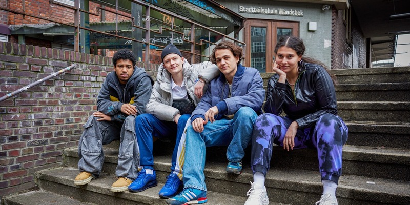 Aaron Maldonado Morales Vito Sack David Ali Rashed Manal Raga a Sabit KEKs - Foto: Joyn/Marc Rehbeck, presseportal.de