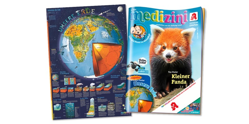 XXL-Poster über unsere faszinierende Erde: Das neue medizini macht Lust auf Wissen! - Foto: presseportal.de