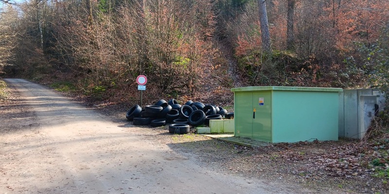 POL-MA: Schriesheim/Rhein-Neckar-Kreis: Illegale Müllablagerung - Ca. 50 Altreifen auf Parkplatz entsorgt - Polizei sucht Zeugen - Foto: presseportal.de