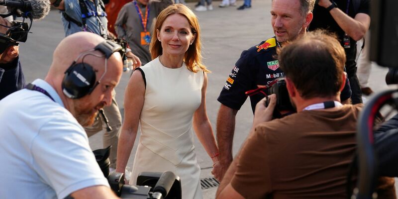 Red-Bull-Teamchef Christian Horner und seine Ehefrau Geri Halliwell beim Großen Preis von Bahrain. - Foto: David Davies/PA Wire/dpa