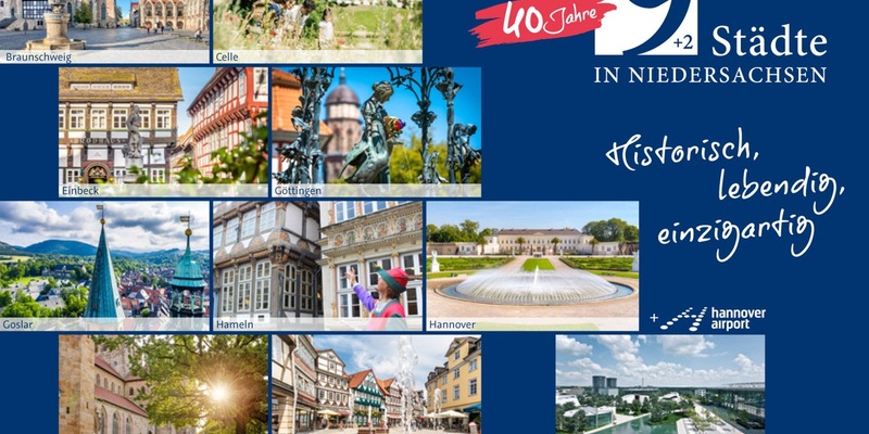 9 Städte + 2 in Niedersachsen, gemeinsames Auslandsmarketing seit 40 Jahren: Historische Städte - frische Ideen - Foto: presseportal.de