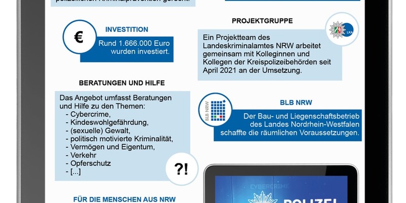 LKA-NRW: Polizei NRW stellt sich stärker und moderner in der Kriminalprävention auf: Innenminister Herbert Reul eröffnet Digitales Beratungs- und Präventionszentrum der Polizei NRW in Köln - Foto: presseportal.de