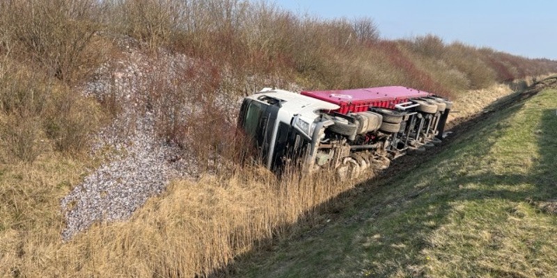POL-HST: Happy Meal für Möwen - Fischlaster verliert nach Verkehrsunfall komplette Ladung - Foto: presseportal.de