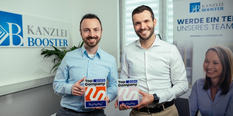 Auszeichnung als Arbeitgeber: Kanzleibooster GmbH erhält kununu Top Company-Siegel 2024 - Foto: presseportal.de