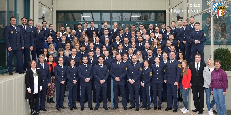 POL Schwaben Nord: Neue Kolleginnen und Kollegen beim Polizeipräsidium Schwaben Nord - Foto: presseportal.de