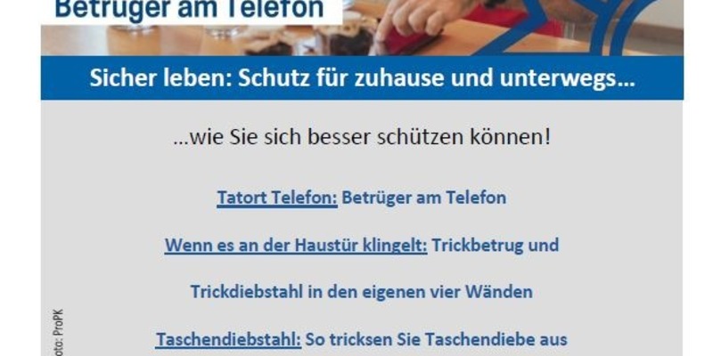 POL-GM: Schutz vor Dieben und Betrügern - kostenfreies Beratungsangebot der Polizei - Foto: presseportal.de