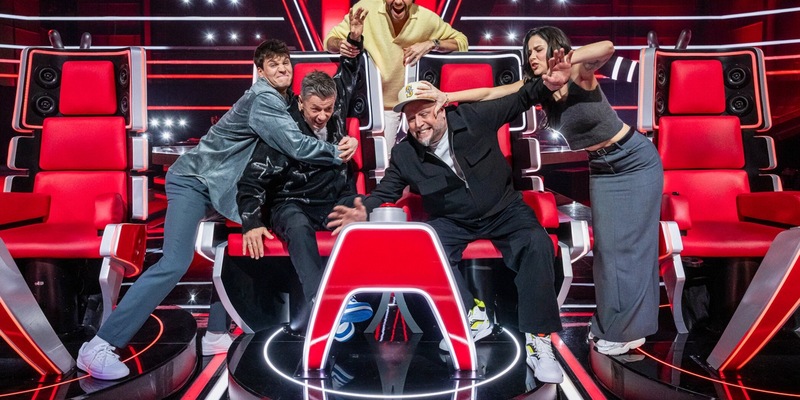 Wincent Weiss Michi Beck Alvaro Soler Smudo Lena Meyer-Landrut The Voice Kids - Foto: Seven.One/Claudius Pflug, presseportal.de
