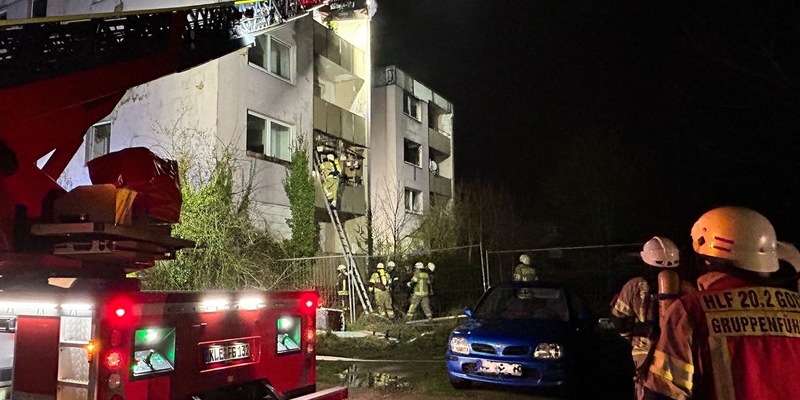 FF Goch: Feuer in leerstehendem Wohnblock - Foto: presseportal.de