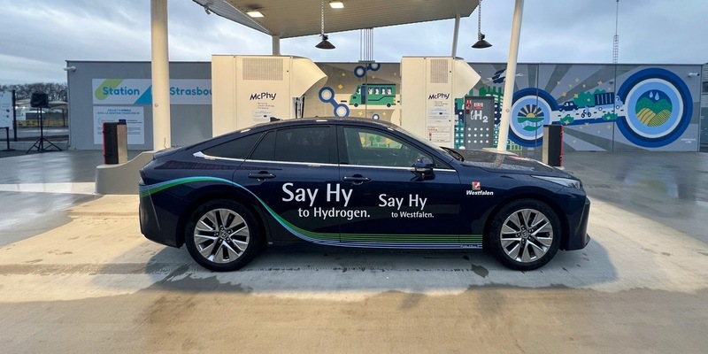 R-GDS und Westfalen: Erste Wasserstoff-Tankstelle in der Region Straßburg/Elsass soll Energie für den Fuhrpark des EU-Parlaments liefern - Foto: presseportal.de